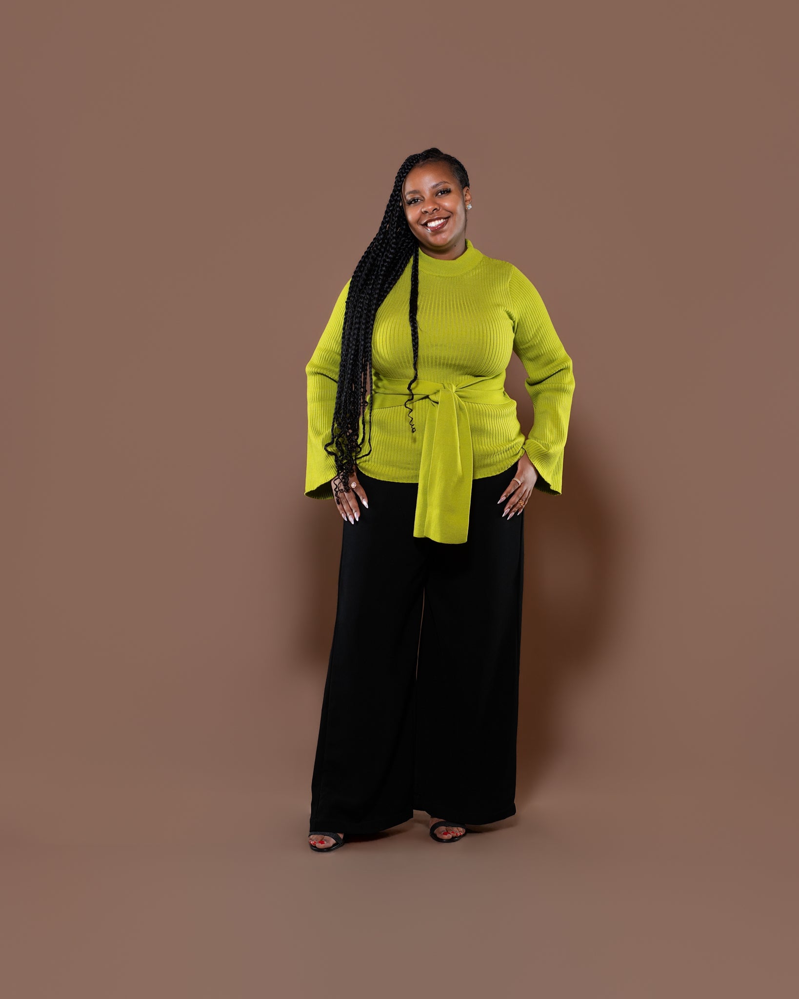 Aura Knit Top in Lime